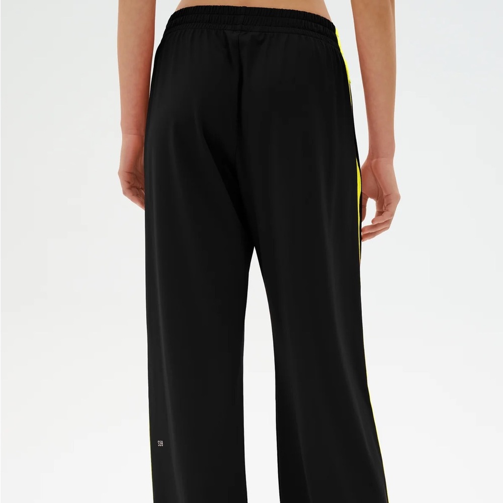 Splits59 Black Pants with Neon Yellow Stripe - Picture 2 of 3